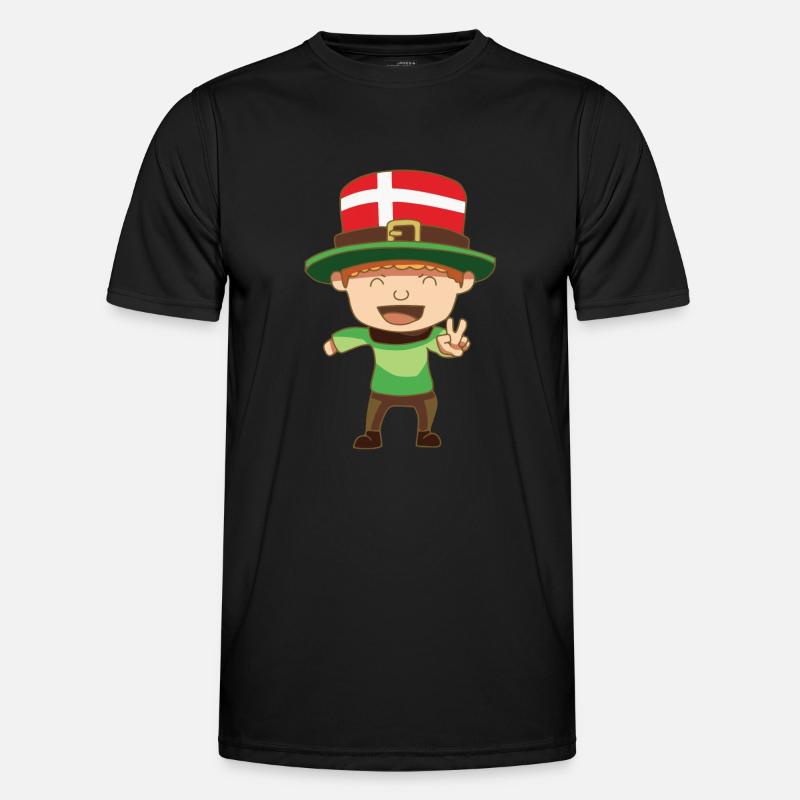 Goblin fable Leprechaun flag Denmark gift Men's Functional T-Shirt