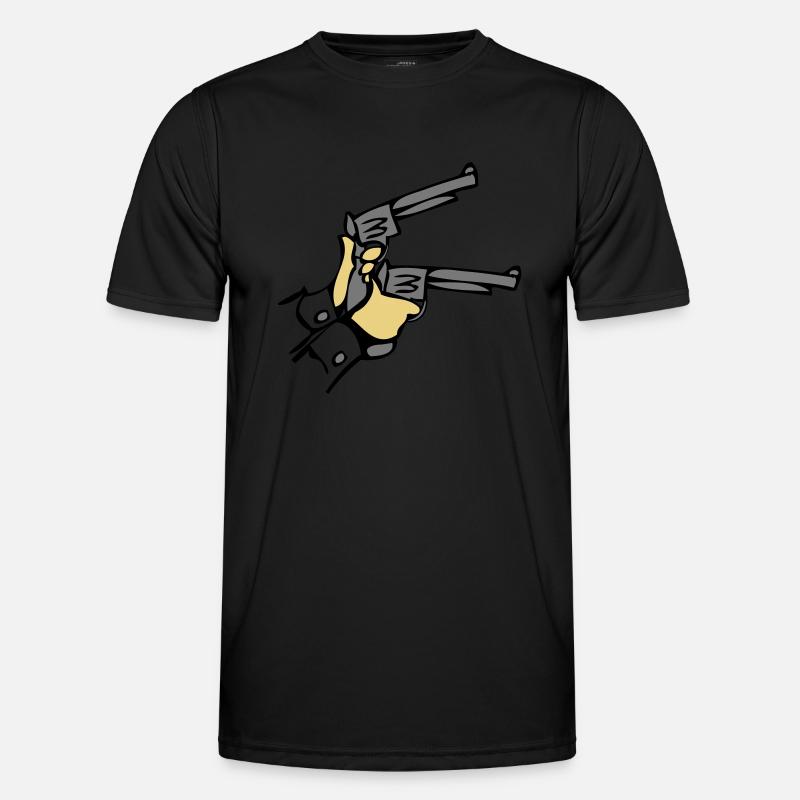 Référence dell pistolets de mains armes T-shirt sport Homme