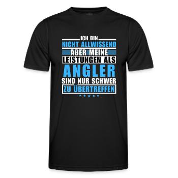 Des performances inégalées en tant que pêcheur - T-shirt sport Homme - noir - Devant - AI Model Male 178 dark (178cm)