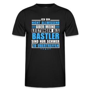 Unmatched performance as a hobbyist - Men's Functional T-Shirt - black - Front - AI Model Male 178 dark (178cm)