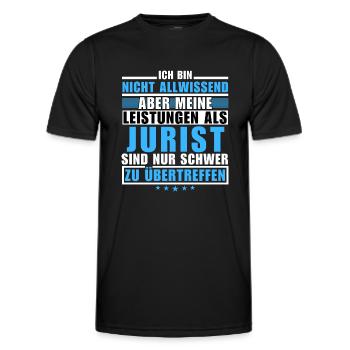 Des performances inégalées en tant qu’avocat - T-shirt sport Homme - noir - Devant - AI Model Male 178 dark (178cm)