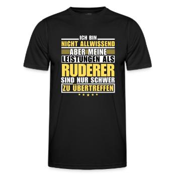Des performances inégalées en tant que rameur - T-shirt sport Homme - noir - Devant - AI Model Male 178 dark (178cm)