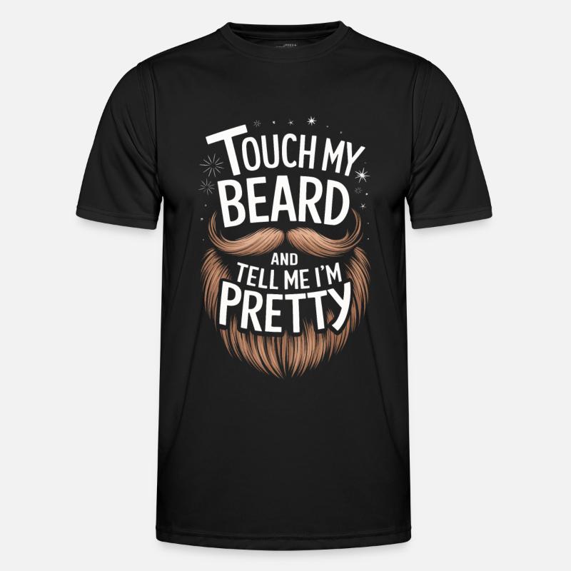 Beard Mustache Bearded Men - Men's Functional T-Shirt - black