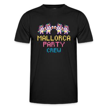 Unicorn Mallorca Party Crew Funny - Men's Functional T-Shirt - black - Front - AI Model Male 178 dark (178cm)