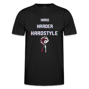 Hard Hardstyle | Armée de Hardstyle - T-shirt sport Homme - noir - Devant - AI Model Male 178 dark (178cm)