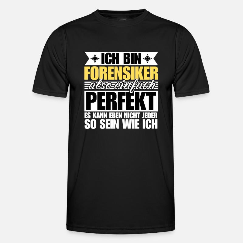 Perfekter Forensiker - Männer Funktions-T-Shirt - Schwarz