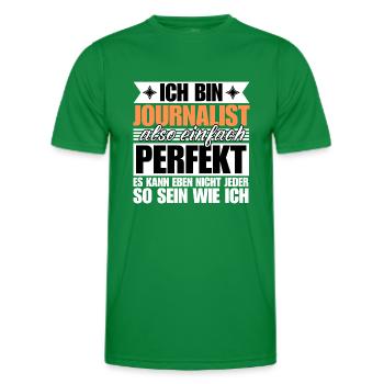 Perfekter Journalist - Männer Funktions-T-Shirt - Kelly Green - Vorne - AI Model Male 178 dark (178cm)