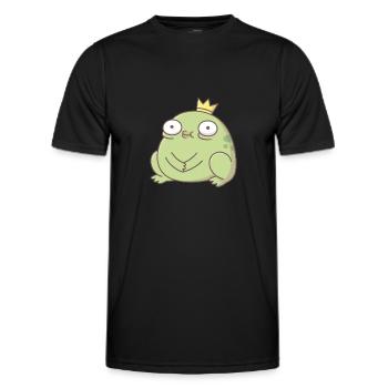 Vilain Prince Grenouille Mignon - T-shirt sport Homme - noir - Devant - AI Model Male 178 dark (178cm)