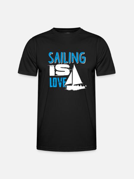 Sailing Is Love - Men's Functional T-Shirt - black
