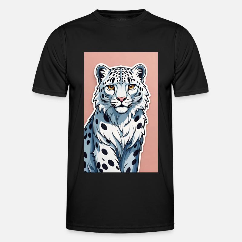 Snow Leopard | Leopard | Predator - Men's Functional T-Shirt - black