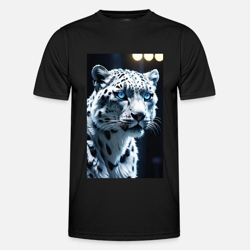 Schneeleopard | Leopard | Raubtier Männer Funktions-T-Shirt