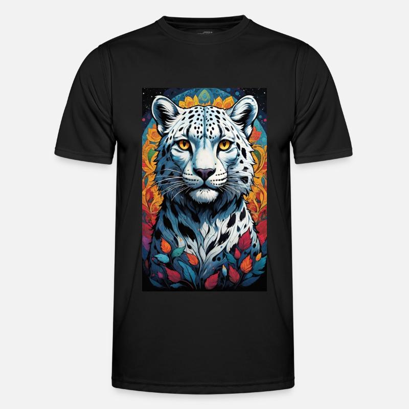 Snow Leopard | Leopard | Predator - Men's Functional T-Shirt - black