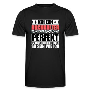Perfekter Perfekter - Männer Funktions-T-Shirt - Schwarz - Vorne - AI Model Male 178 dark (178cm)