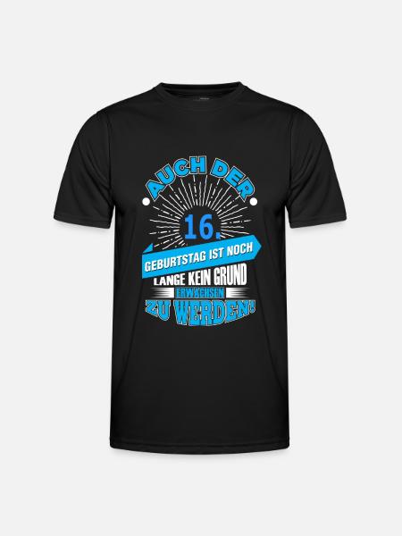 16. - Männer Funktions-T-Shirt - Schwarz