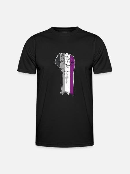 Asexual Faust Ace Pride - Men's Functional T-Shirt - black