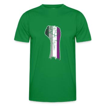 Asexual Faust Ace Pride - Men's Functional T-Shirt - kelly green - Front - AI Model Male 178 dark (178cm)