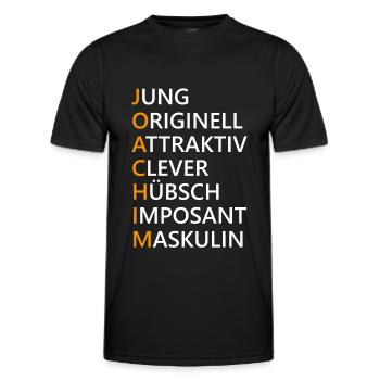 Joachim Name Geschenk - Männer Funktions-T-Shirt - Schwarz - Vorne - AI Model Male 178 dark (178cm)