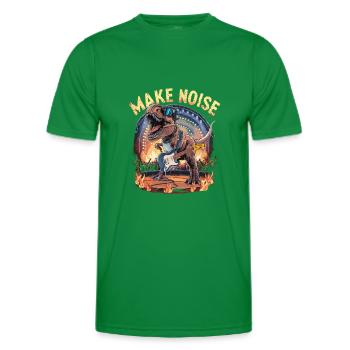Lärm machen Brüllender Dinosaurier Gitarre - Männer Funktions-T-Shirt - Kelly Green - Vorne - AI Model Male 178 dark (178cm)