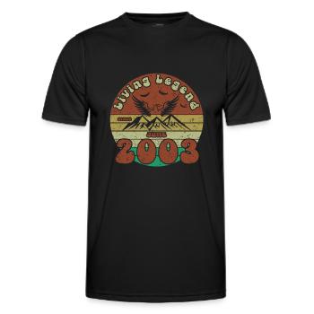 22nd Birthday Living Legend since VIN 06/2003 - Men's Functional T-Shirt - black - Front - AI Model Male 178 dark (178cm)