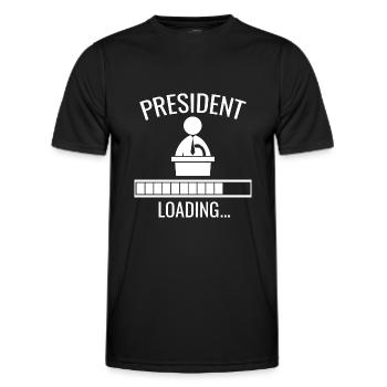 President Loading - Men's Functional T-Shirt - black - Front - AI Model Male 178 dark (178cm)