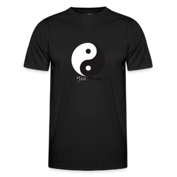 yin yang - Men's Functional T-Shirt - black - Front - AI Model Male 178 dark (178cm)
