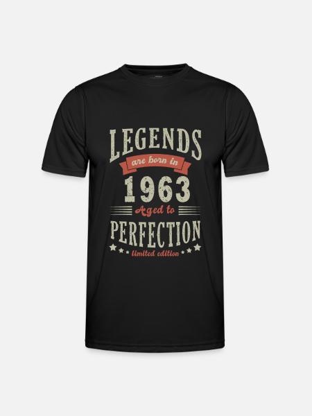 legende født i 1963 Gave anniversair 60 år - Funktionsshirt til herrer - sort