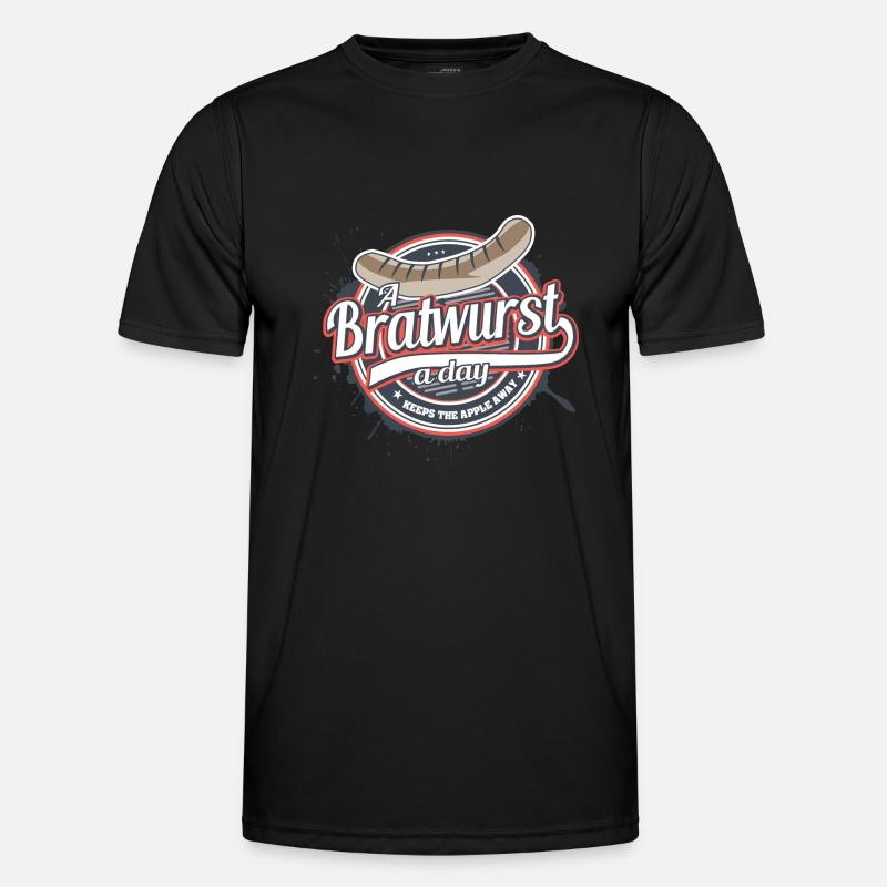 A Bratwurst a day keeps the apple away Men's Functional T-Shirt