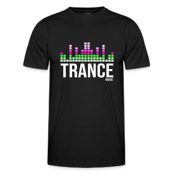 Logo de la musique trance - T-shirt sport Homme - noir - Devant - AI Model Male 178 dark (178cm)