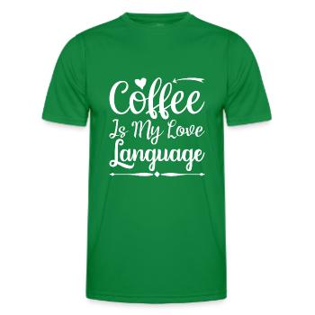 Coffee Is My Love Language - T-shirt sport Homme - vert - Devant - AI Model Male 178 dark (178cm)