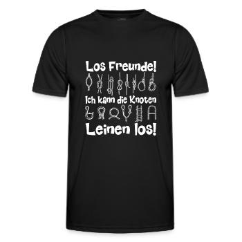 Leinen los! - Männer Funktions-T-Shirt - Schwarz - Vorne - AI Model Male 178 dark (178cm)