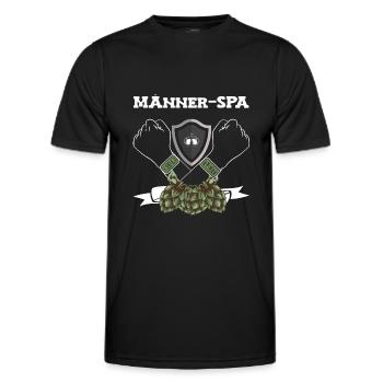 Männer-Spa die Bier Zeit, Männer Wellness - Männer Funktions-T-Shirt - Schwarz - Vorne - AI Model Male 178 dark (178cm)