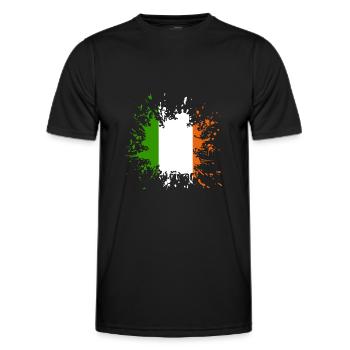 Ireland Splash - Männer Funktions-T-Shirt - Schwarz - Vorne - AI Model Male 178 dark (178cm)