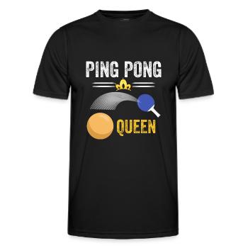 reine du ping-pong - ping pong queen - T-shirt sport Homme - noir - Devant - AI Model Male 178 dark (178cm)