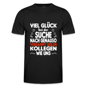 Kollege Kollegin Abschied - Männer Funktions-T-Shirt - Schwarz - Vorne - AI Model Male 178 dark (178cm)