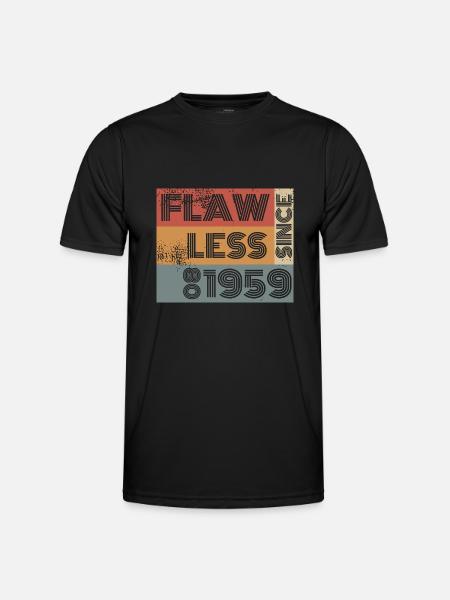 66. Birthday Flawless since 08/1959 - Men's Functional T-Shirt - black