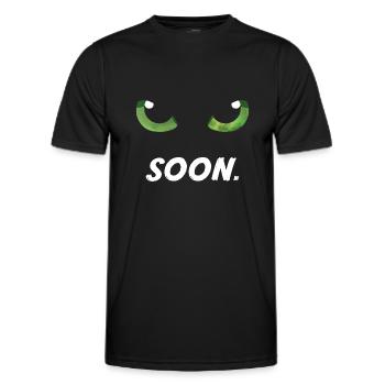 Katzenaugen bald grün - Männer Funktions-T-Shirt - Schwarz - Vorne - AI Model Male 178 dark (178cm)
