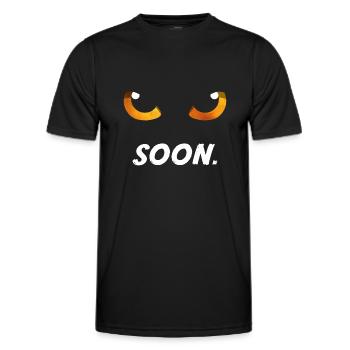 Katzenaugen Orange bald - Männer Funktions-T-Shirt - Schwarz - Vorne - AI Model Male 178 dark (178cm)