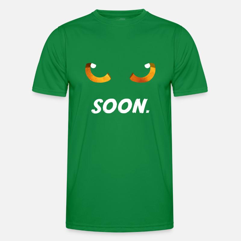Yeux de chat orange bientôt T-shirt sport Homme
