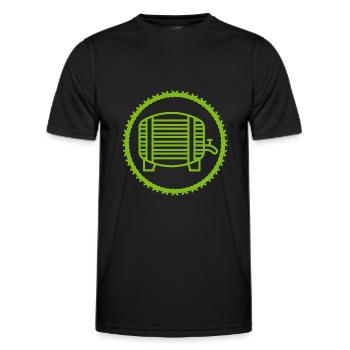 Bière - Fût de bière - Festival folklorique - Maßkrug - Fête - T-shirt sport Homme - noir - Devant - AI Model Male 178 dark (178cm)