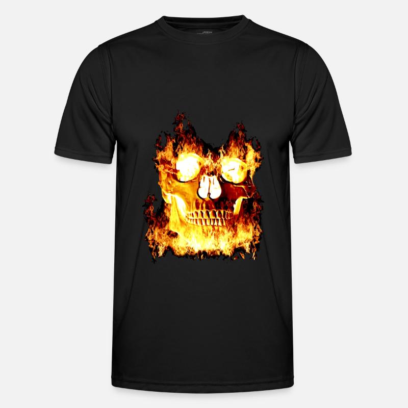 Burning skull Men's Functional T-Shirt