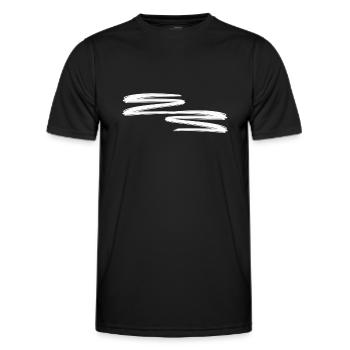 Tirets Lignes de tirets Ligne - T-shirt sport Homme - noir - Devant - AI Model Male 178 dark (178cm)