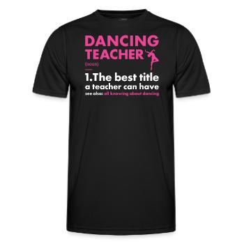 Danseur Professeur Définition Danse - T-shirt sport Homme - noir - Devant - AI Model Male 178 dark (178cm)