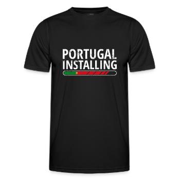 Portugal Flag Used Look Portuguese Flag - Men's Functional T-Shirt - black - Front - AI Model Male 178 dark (178cm)