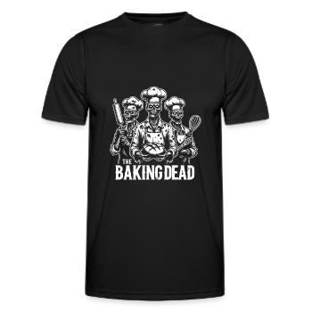 Baking Dead gruselige Zombiebäcker - Männer Funktions-T-Shirt - Schwarz - Vorne - AI Model Male 178 dark (178cm)