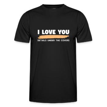 Drôle de réclamation de maquillage pour fête, rencontre, bar, fête - T-shirt sport Homme - noir - Devant - AI Model Male 178 dark (178cm)