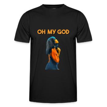 OH MY GOD - T-shirt sport Homme - noir - Devant - AI Model Male 178 dark (178cm)