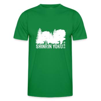 Shinrin yoku - Waldbaden - Waldmeditation - Männer Funktions-T-Shirt - Kelly Green - Vorne - AI Model Male 178 dark (178cm)