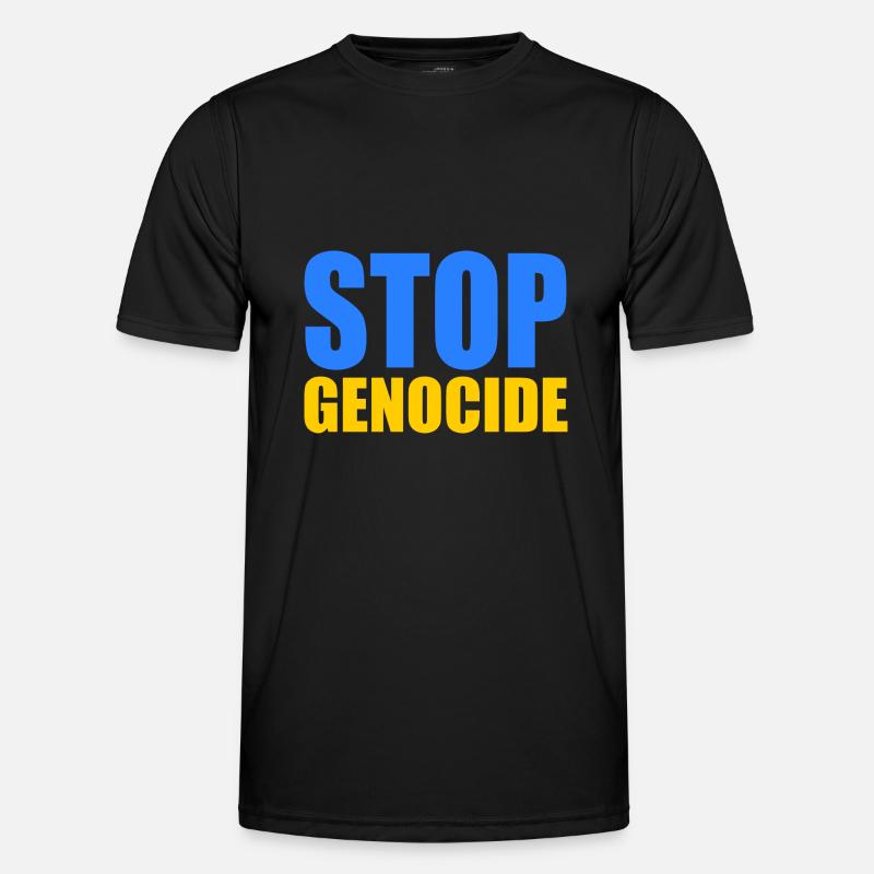 Stop genocide Männer Funktions-T-Shirt