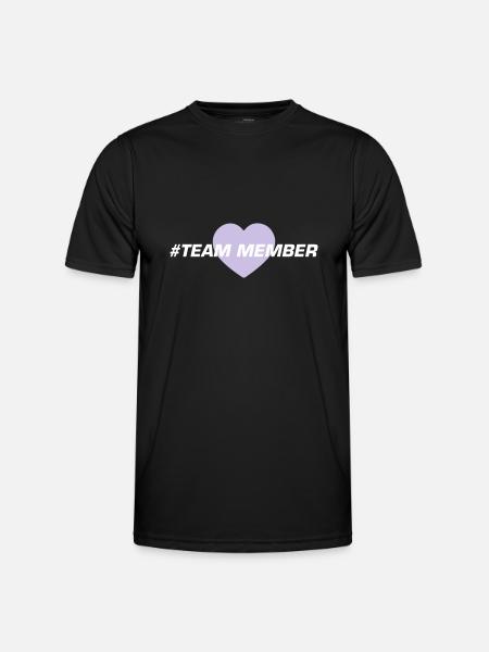 Team Member Heart Love - Men's Functional T-Shirt - black