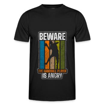 Handballer Verein Mannschaft - Männer Funktions-T-Shirt - Schwarz - Vorne - AI Model Male 178 dark (178cm)